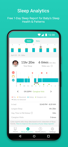 CuboAi Smart Baby Monitor - Image screenshot of android app