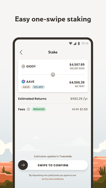 Giddy: Secure Crypto Wallet - عکس برنامه موبایلی اندروید