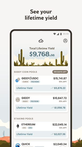 Giddy: Secure Crypto Wallet - عکس برنامه موبایلی اندروید