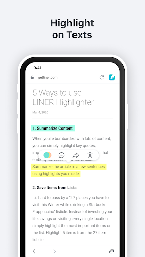 Liner: AI Search with Sources - عکس برنامه موبایلی اندروید