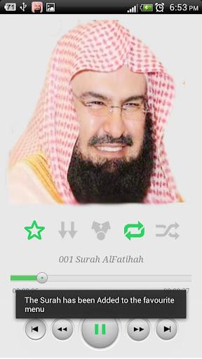 Holy Quran - Al Sudais - Image screenshot of android app