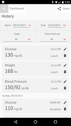 OnTrack Diabetes - Image screenshot of android app