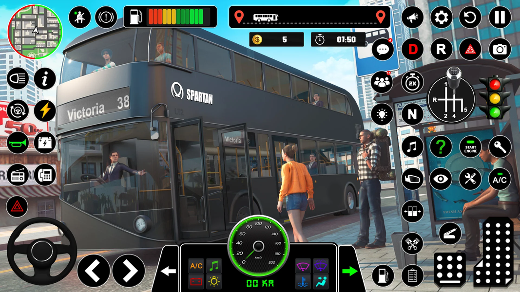 Bus Simulator : 3D Bus Games - Gameplay image of android game