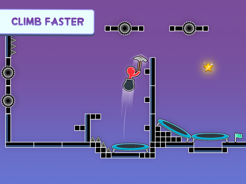 Hammer Climb Stick man Game - عکس بازی موبایلی اندروید