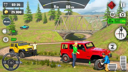 Offroad Jeep Driving - 3D Game - Gameplay image of android game