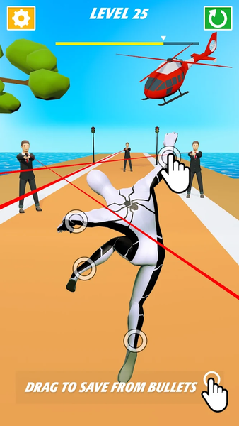Slow Mo Superhero- Fight Game - Gameplay image of android game