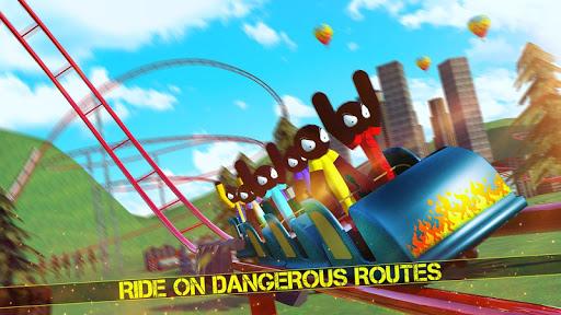 Stickman Roller Coaster Thrill Ride - Gameplay image of android game