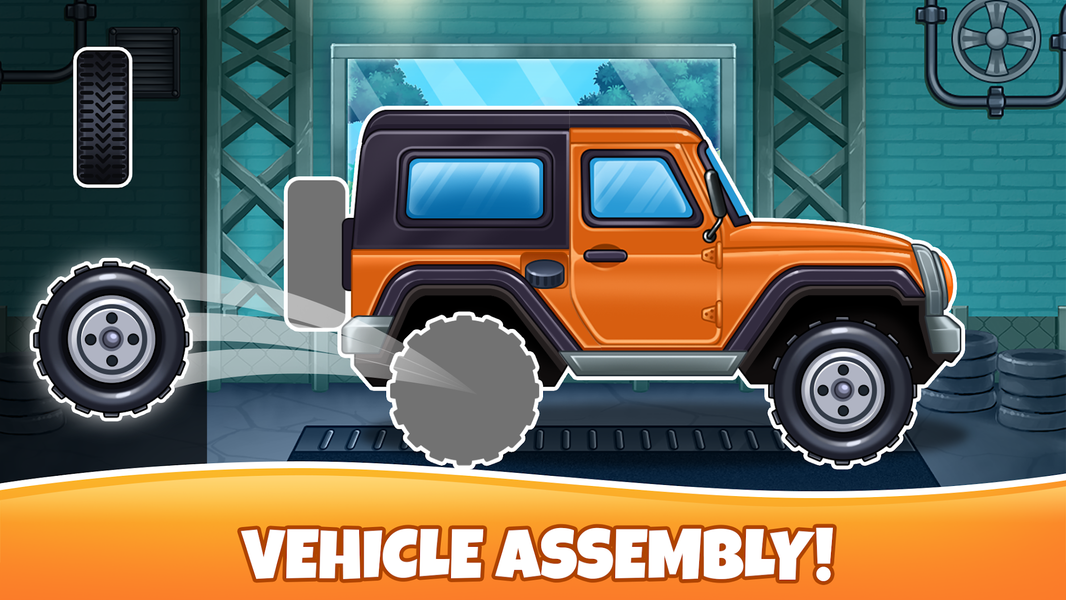 Trucks and Dinosaurs for Kids - Gameplay image of android game