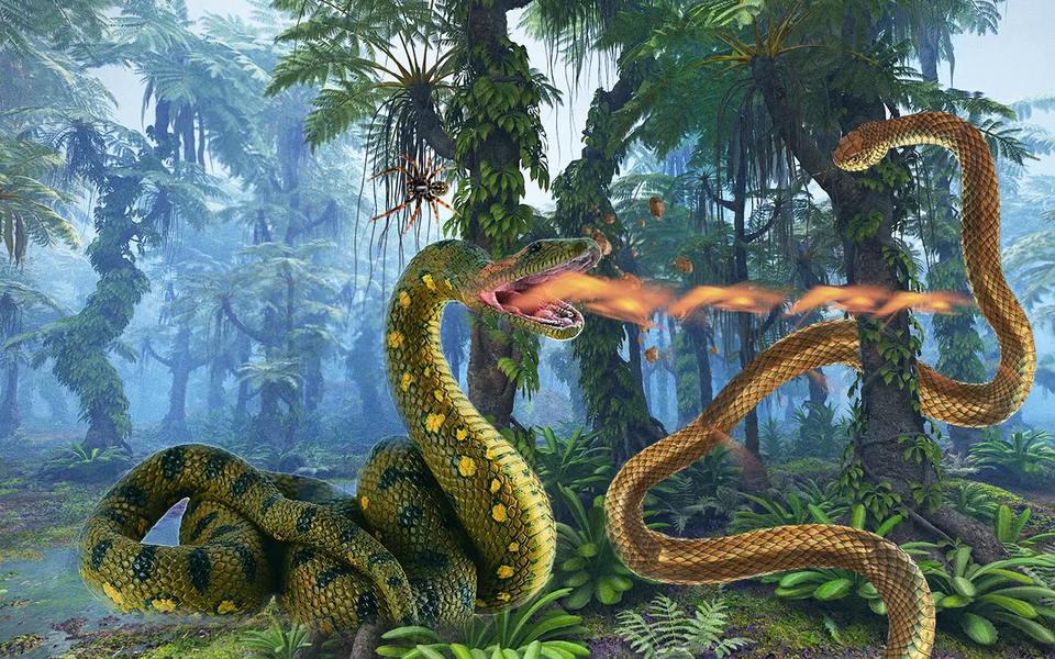 Anaconda Snake Fight Sim - Gameplay image of android game