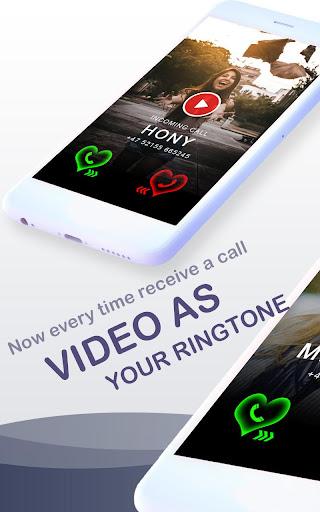 Incoming Call Screen with Video Ringtone - Image screenshot of android app