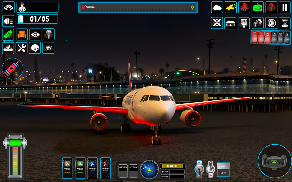 Airplane Simulator Game 2024 - Gameplay image of android game