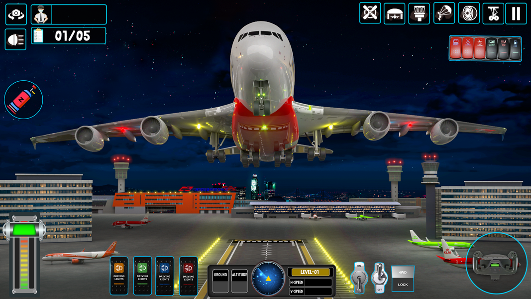 Airplane Simulator Game 2024 - Gameplay image of android game