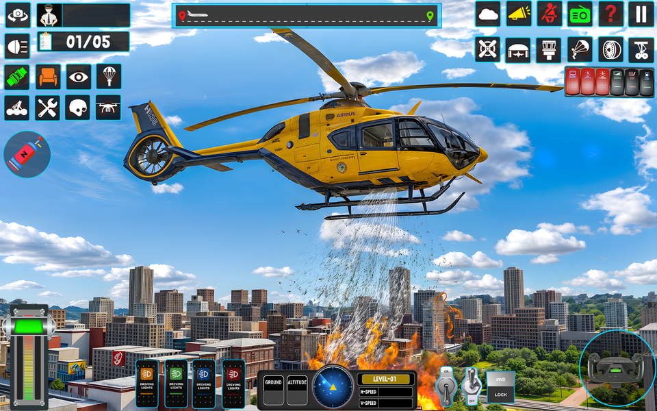 Helicopter Rescue Mission Game - Gameplay image of android game