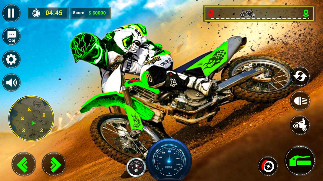 Dirt Bike Stunt Motocross Game - Gameplay image of android game