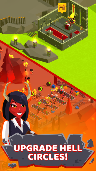 Hell: Idle Evil Tycoon Sim - Gameplay image of android game