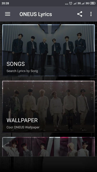 ONEUS Lyrics (Offline) - عکس برنامه موبایلی اندروید