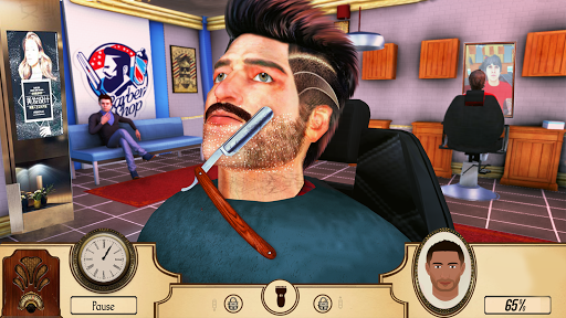 Barber Shop Hair Salon Game - Gameplay image of android game