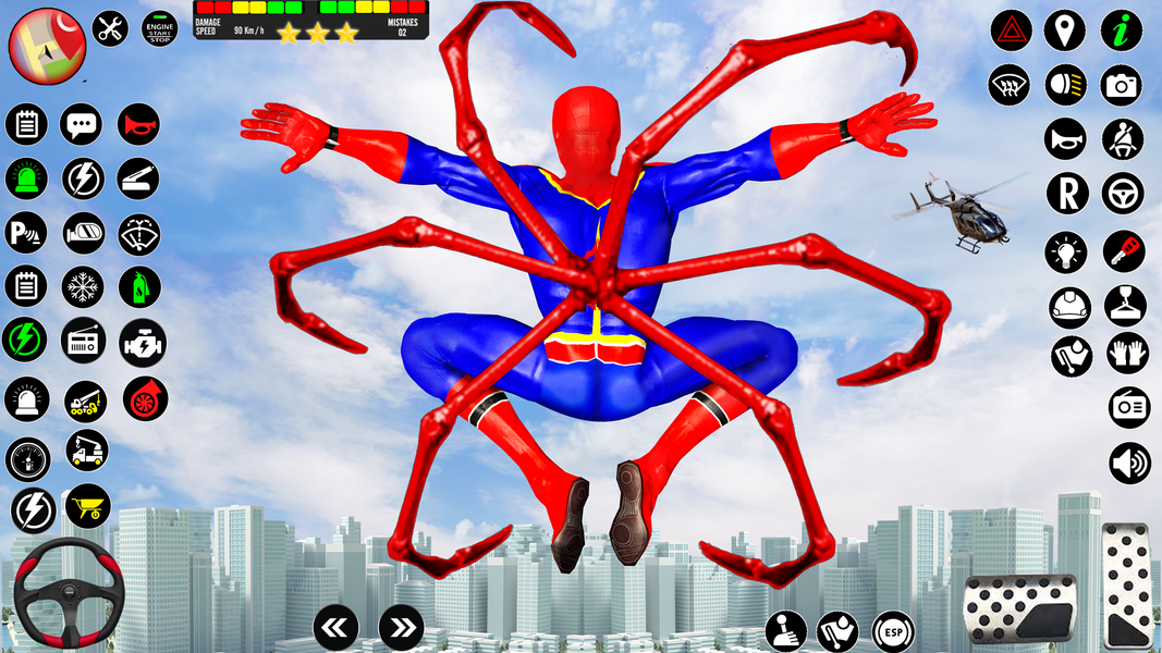Spider Rope Hero: Spider Games - Gameplay image of android game