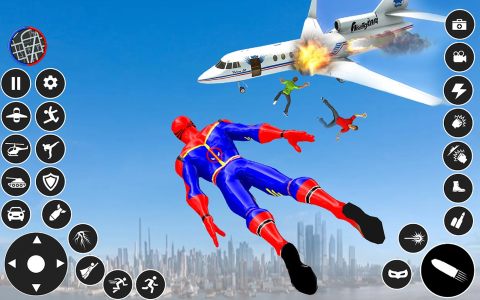 Spider Rope Hero: Spider Games - Gameplay image of android game