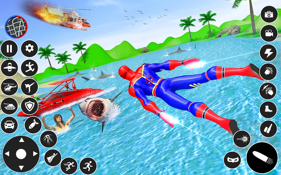 Spider Rope Hero: Spider Games - Gameplay image of android game