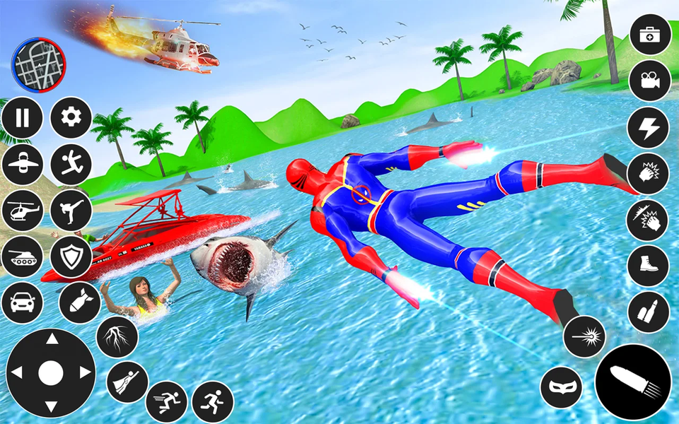 Spider Rope Hero: Spider Games - Gameplay image of android game