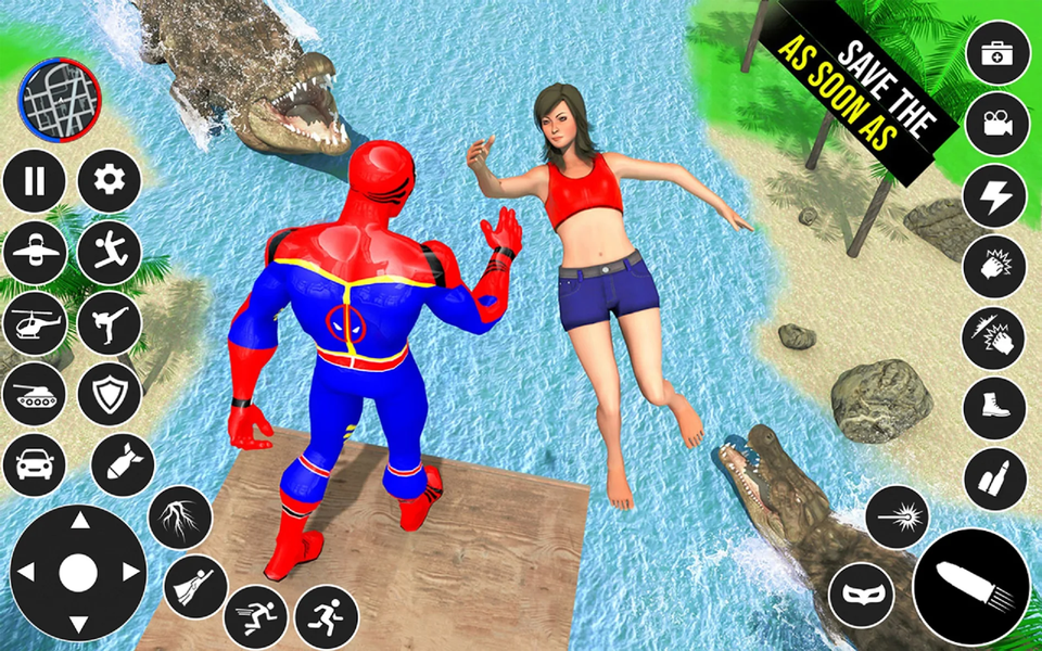 Spider Rope Hero: Spider Games - Gameplay image of android game