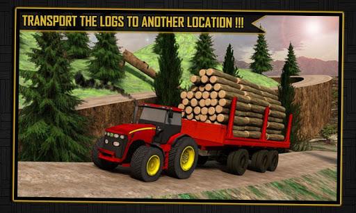 Log Transporter Tractor Crane - Gameplay image of android game