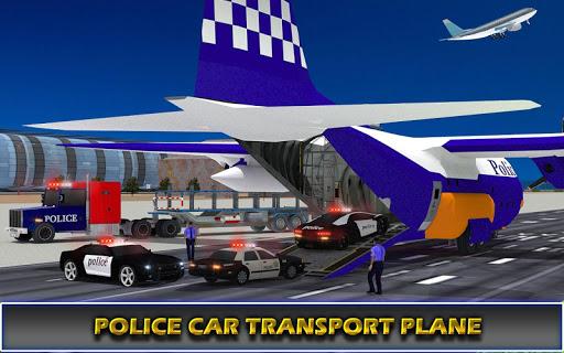 US Police Airplane Cop Dog Transporter Kids Games - Gameplay image of android game