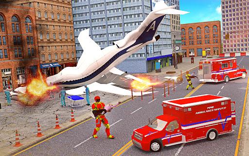 Flying superhero games:Flying Hero Robot Hero Game - عکس برنامه موبایلی اندروید