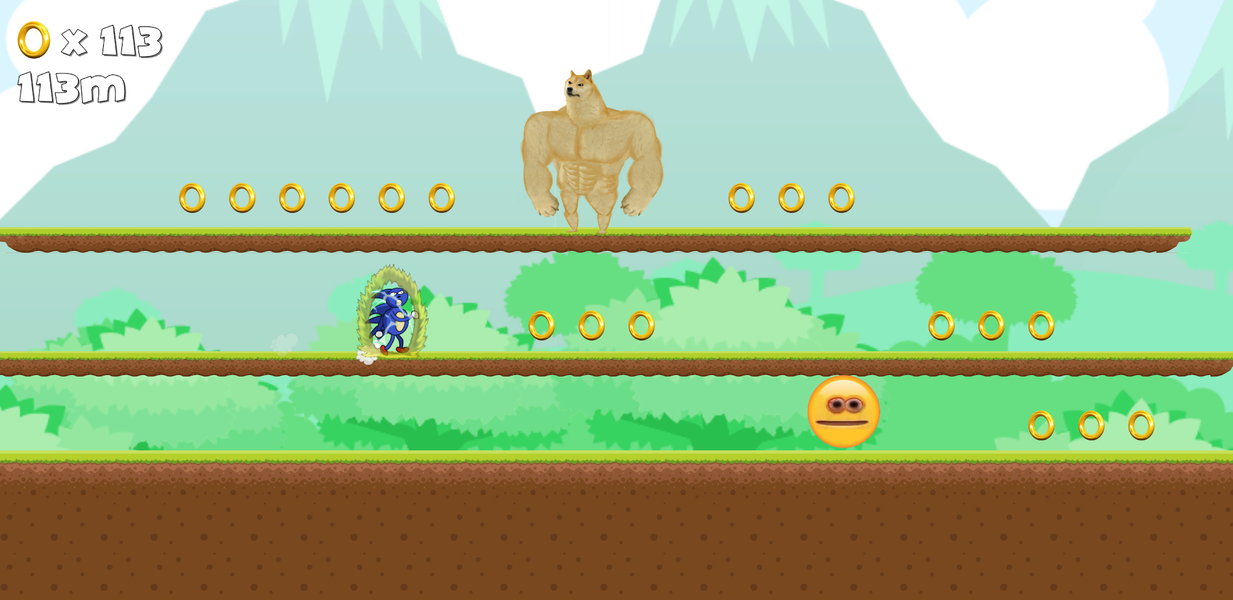Sanic Run - Gameplay image of android game
