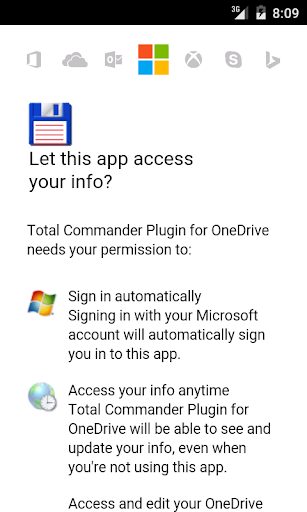 Totalcmd Plugin for OneDrive - عکس برنامه موبایلی اندروید