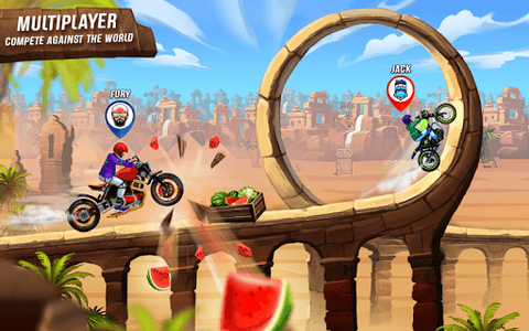 Bike Race: Bike Stunt Game - Gameplay image of android game