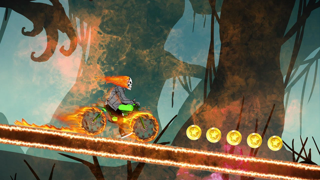 Ghost Biker Stunts of Metal Bi - Gameplay image of android game