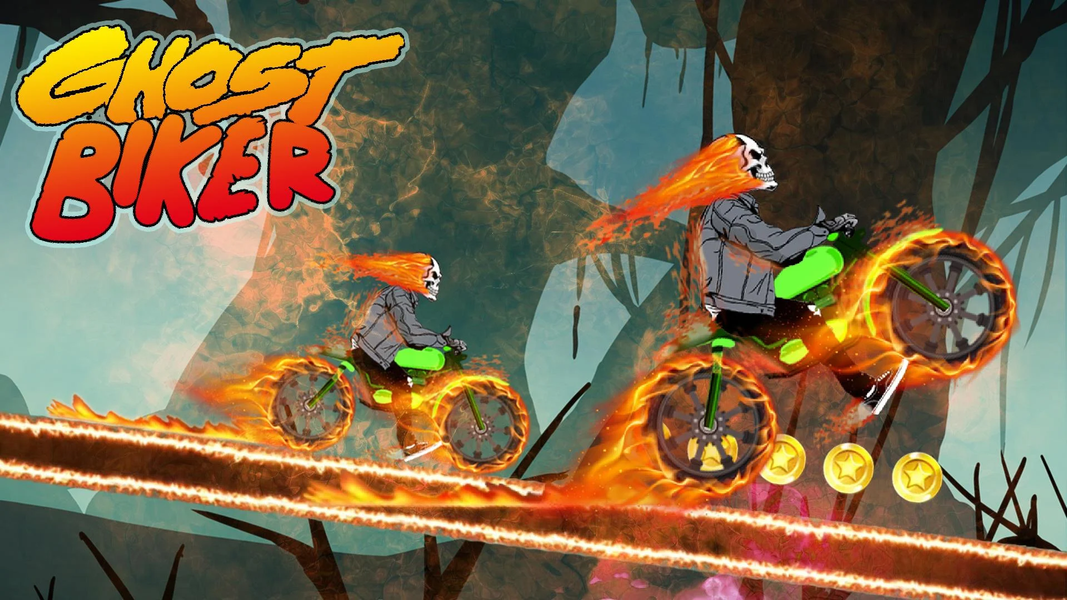 Ghost Biker Stunts of Metal Bi - Gameplay image of android game