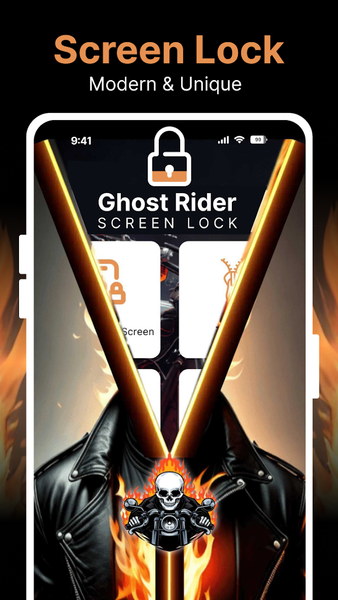 Ghost Rider - Zip Screen Lock - عکس برنامه موبایلی اندروید