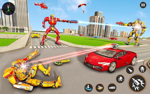 Helicopter Robot Car Game 3d - Gameplay image of android game