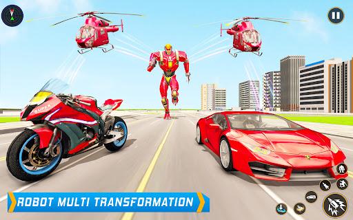 Helicopter Robot Car Game 3d - Gameplay image of android game