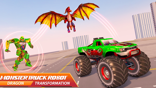 Monster Truck Game Robot Fight - Gameplay image of android game