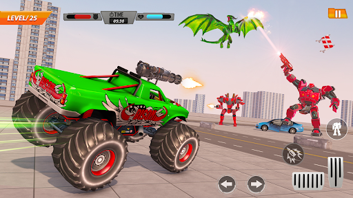 Monster Truck Robot Car Game - Gameplay image of android game