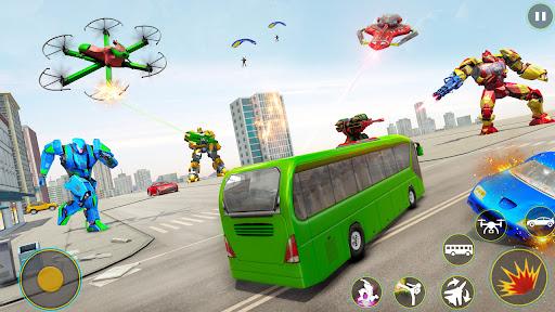 Bus Robot Car Drone Robot Game - Gameplay image of android game