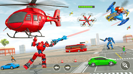 Drone Bus Robot Transform Game - Gameplay image of android game