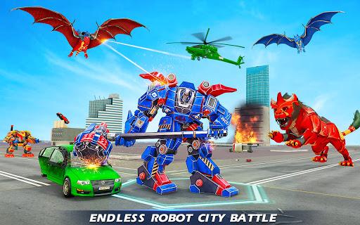 Lion Robot Transform Games 3d - Gameplay image of android game