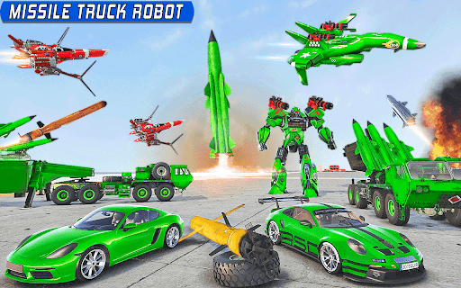 Army Truck Robot Car Game 3d - Gameplay image of android game