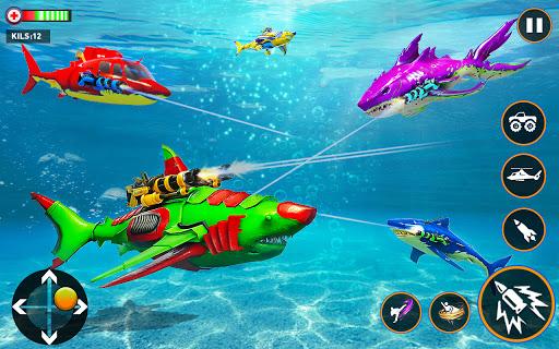 Monster Truck Robot Shark Game - Image screenshot of android app