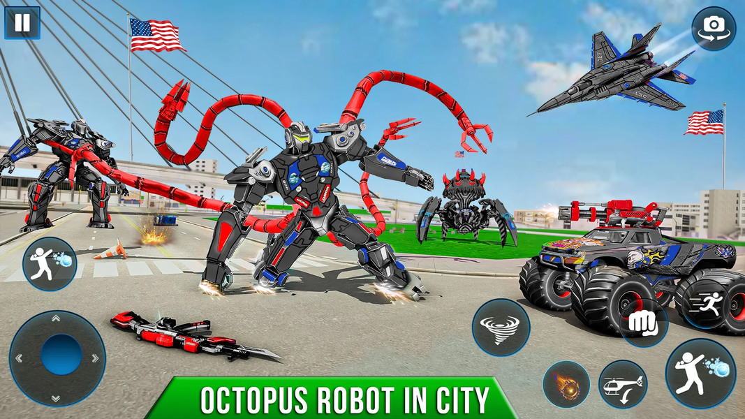 Octopus Robot Truck Game ۲۰۲۵ - عکس بازی موبایلی اندروید