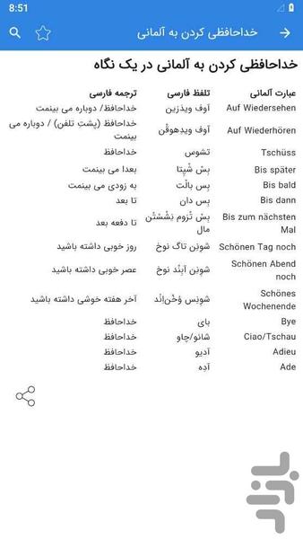 آموزش زبان آلمانی - عکس برنامه موبایلی اندروید