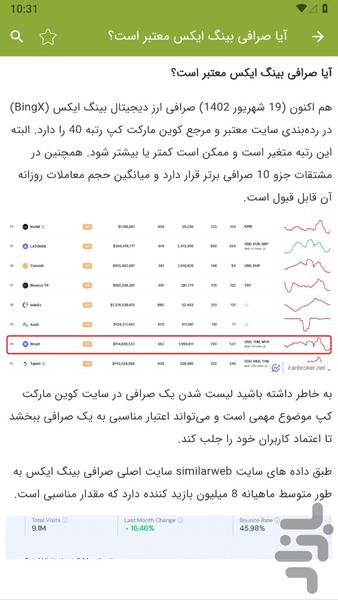 آموزش صرافی بینگ ایکس - عکس برنامه موبایلی اندروید