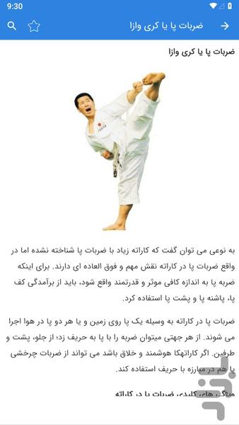 آموزش کاراته - عکس برنامه موبایلی اندروید