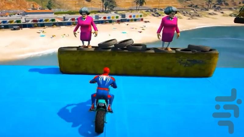 Spider-Man riding a motorcycle - Image screenshot of android app