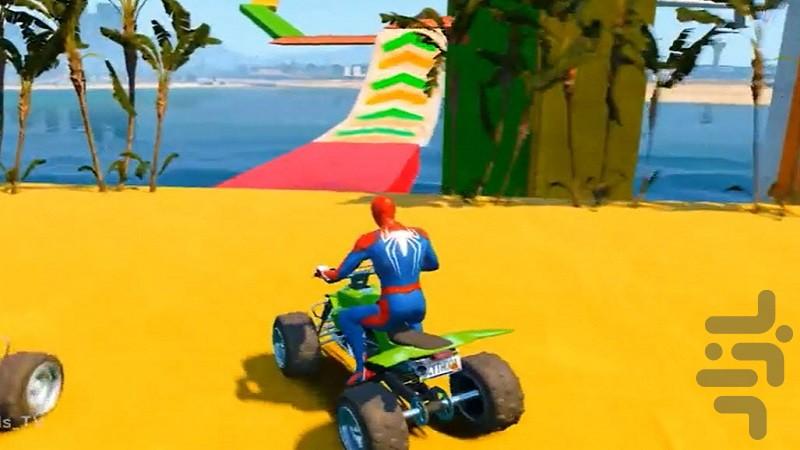 Spider-Man riding a motorcycle - Image screenshot of android app